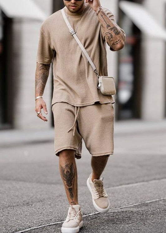 Atlas Men's Sandstone Beige Coord Set